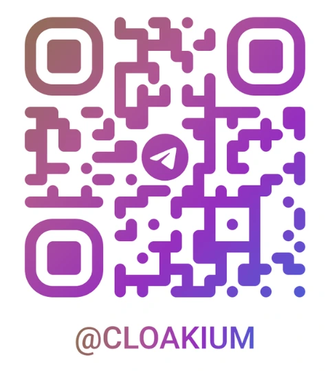 Telegram QR code @cloakium